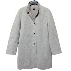 YU Wool Cashmere Button Front Car Midi Coat L